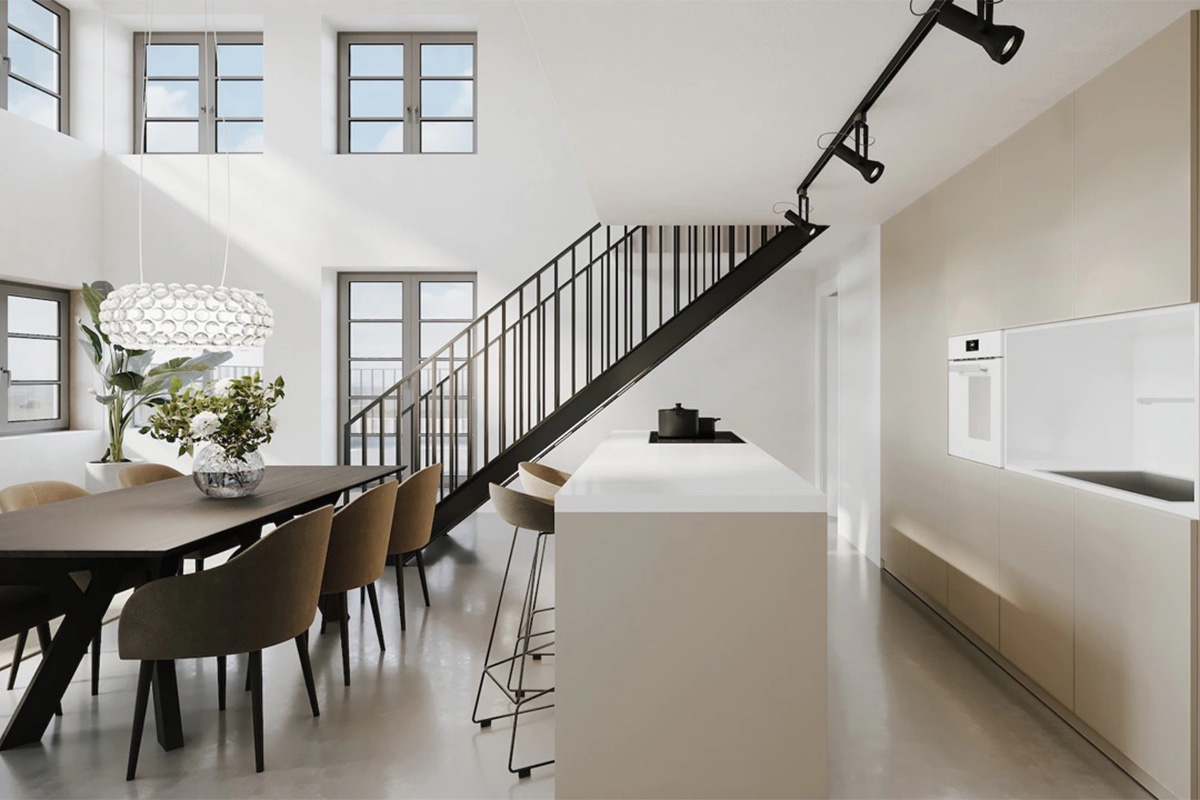 Pitkagasse Visualisierung Esszimmer und Küche Slider