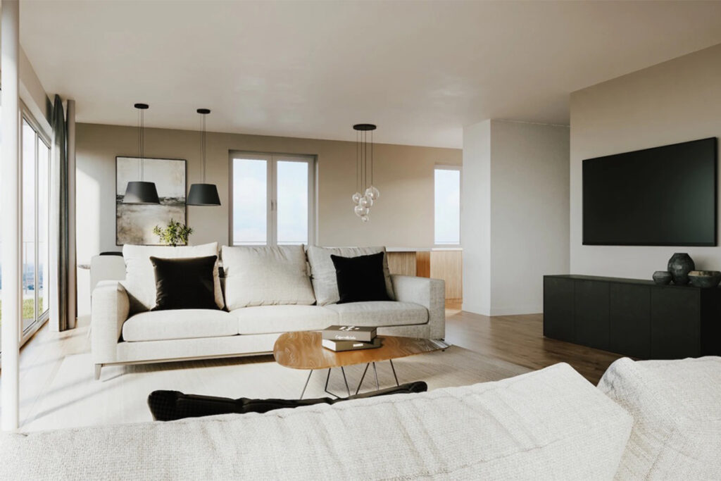Pitkagasse Visualisierung Wohnzimmer Slider