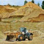 open pit mining, sand, raw materials